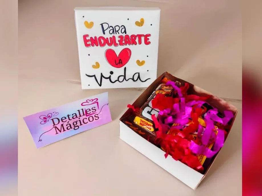 Caja con dedicatoria