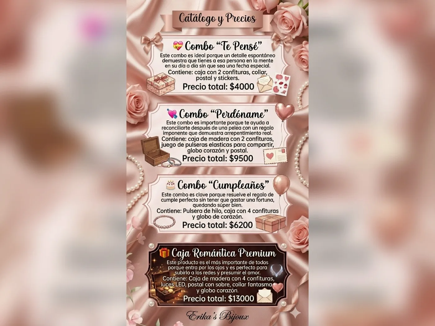 Catálogo de combos