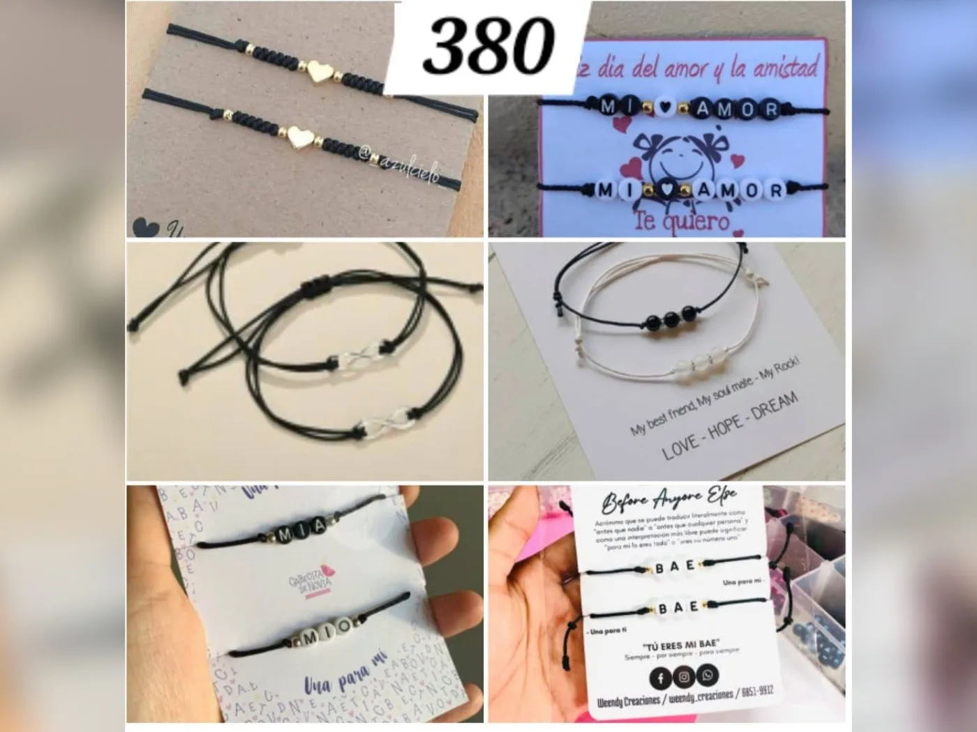 Pulseras de hilo sencillo