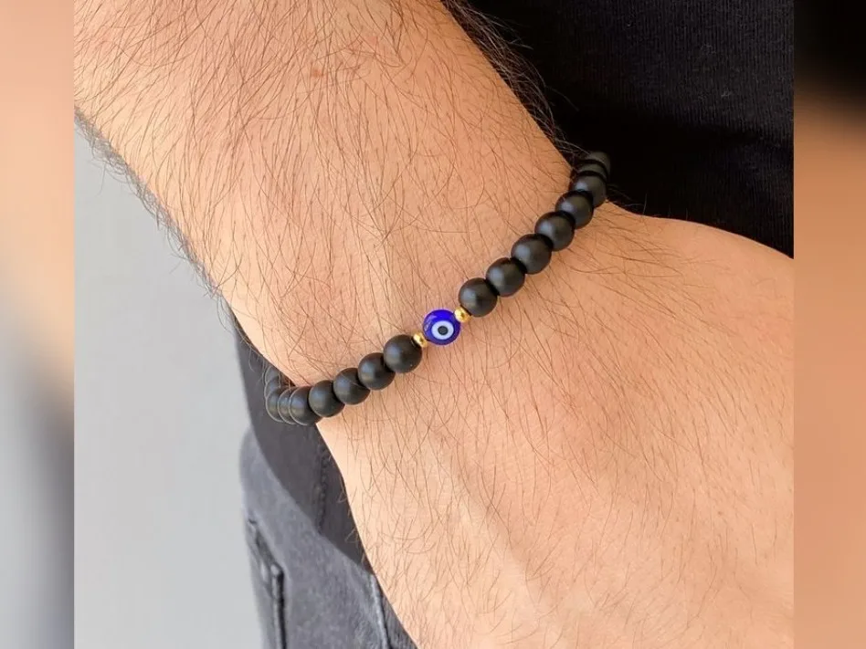 Pulsera de onix y ojo turco